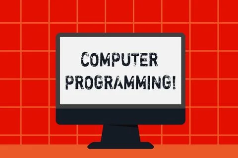 Conceptual hand writing showing Computer Programming. Business photo text 스톡 일러스트