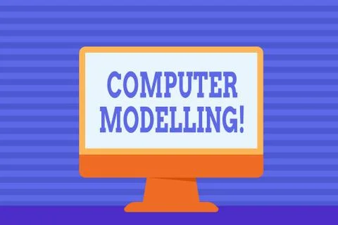 Conceptual hand writing showing Computer Modelling. Business photo showcasing Stock Illustration
