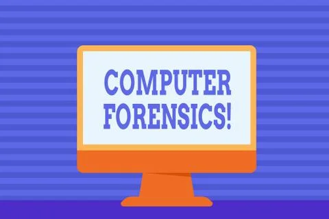 Conceptual hand writing showing Computer Forensics. Business photo showcasing 스톡 일러스트