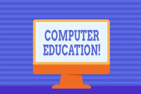 Conceptual hand writing showing Computer Education. Business photo showcasing Stock Illustration