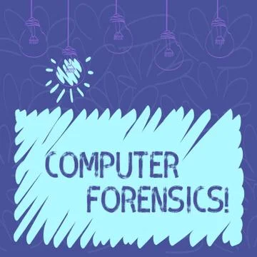 Conceptual hand writing showing Computer Forensics. Business photo text the 스톡 일러스트