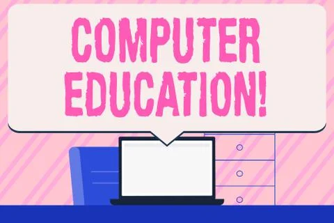 Conceptual hand writing showing Computer Education. Business photo text gaining イラスト素材
