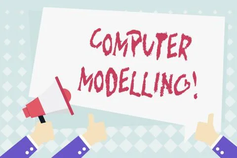 Conceptual hand writing showing Computer Modelling. Business photo showcasing Stock Illustration