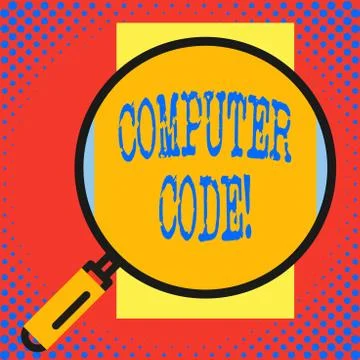 Conceptual hand writing showing Computer Code. Business photo showcasing Set of Stock Illustration