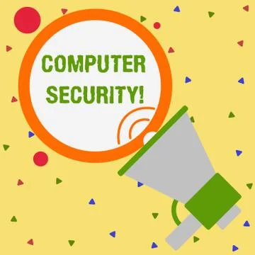 Conceptual hand writing showing Computer Security. Business photo showcasing 스톡 일러스트