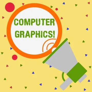 Conceptual hand writing showing Computer Graphics. Business photo showcasing Stock Illustration