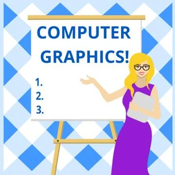 Conceptual hand writing showing Computer Graphics. Business photo showcasing Stock Illustration