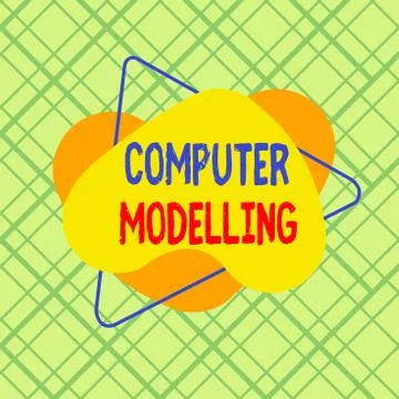 Conceptual hand writing showing Computer Modelling. Business photo text using a 스톡 일러스트
