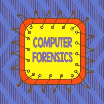 Conceptual hand writing showing Computer Forensics. Business photo text the 스톡 일러스트