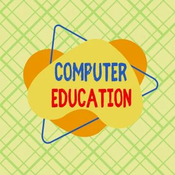 Conceptual hand writing showing Computer Education. Business photo text gaining Illustrazione stock