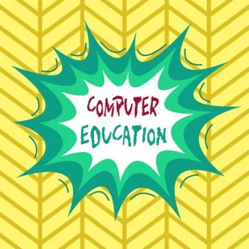 Conceptual hand writing showing Computer Education. Business photo showcasing Stock Illustration