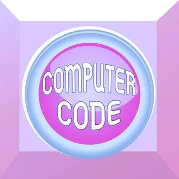 Conceptual hand writing showing Computer Code. Business photo text Set of Stock Illustration