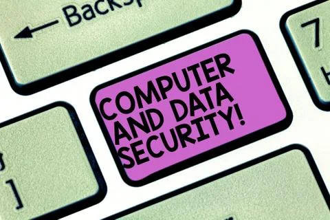 Conceptual hand writing showing Computer And Data Security. Business photo 스톡 사진
