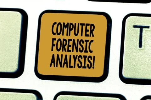 Conceptual hand writing showing Computer Forensic Analysis. Business photo 스톡 사진