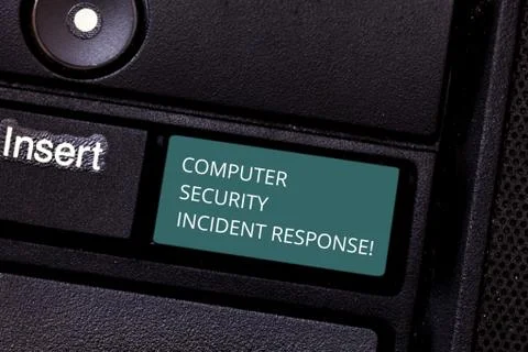 Conceptual hand writing showing Computer Security Incident Response. Business 库存照片