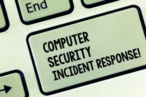 Conceptual hand writing showing Computer Security Incident Response. Business Foto stock