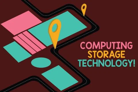 Conceptual hand writing showing Computing Storage Technology. Business photo Ilustração Stock