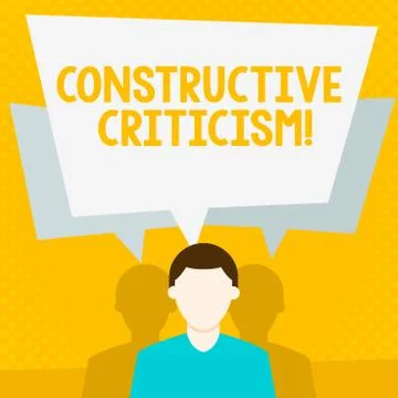 Conceptual hand writing showing Constructive Criticism. Business photo showca Stock Illustration