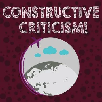 Conceptual hand writing showing Constructive Criticism. Business photo text p Stock Illustration