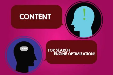 Conceptual hand writing showing Content For Search Engine Optimization. Business Illustrazione stock