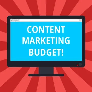 Conceptual hand writing showing Content Marketing Budget. Business photo text Illustrazione stock
