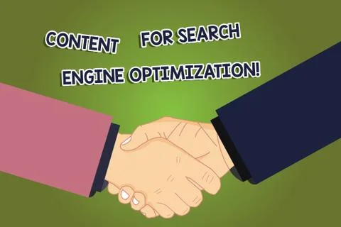 Conceptual hand writing showing Content For Search Engine Optimization. Business Illustrazione stock