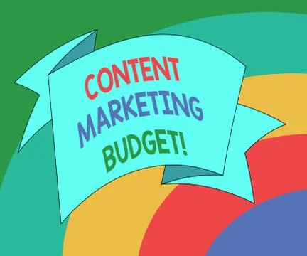 Conceptual hand writing showing Content Marketing Budget. Business photo Stock Illustration