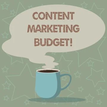 Conceptual hand writing showing Content Marketing Budget. Business photo Stock Illustration