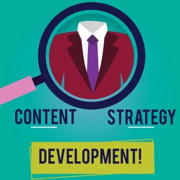 Conceptual hand writing showing Content Strategy Development. Business photo 스톡 일러스트
