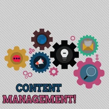 Conceptual hand writing showing Content Management. Business photo text proce Stock Illustration