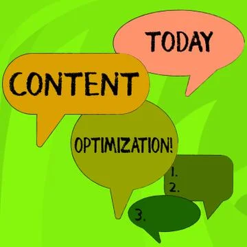 Conceptual hand writing showing Content Optimization. Business photo text イラスト素材