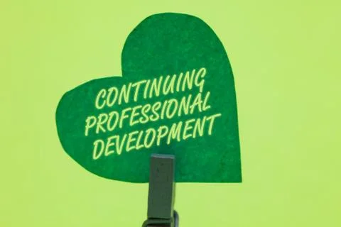 Conceptual hand writing showing Continuing Professional Development. Business Illustrazione stock