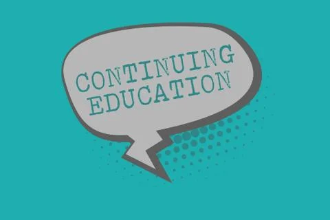 Conceptual hand writing showing Continuing Education. Business photo text Stockillustratie