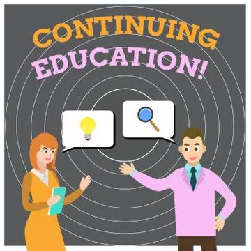 Conceptual hand writing showing Continuing Education. Business photo showcasing 库存插图