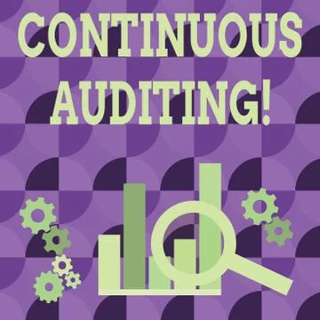 Conceptual hand writing showing Continuous Auditing. Business photo text Stock Illustration