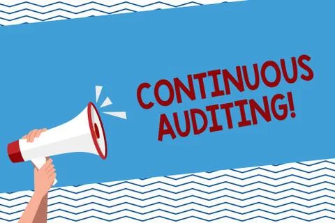 Conceptual hand writing showing Continuous Auditing. Business photo text Stock Illustration