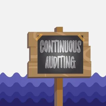 Conceptual hand writing showing Continuous Auditing. Business photo showcasing Stock Illustration