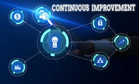 Conceptual hand writing showing Continuous Improvement. Business photo text Stock Photos