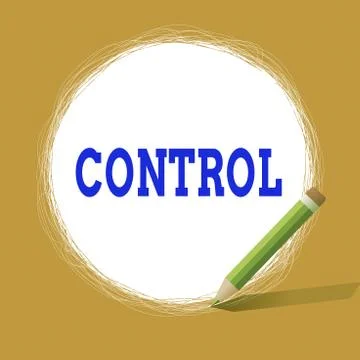 Conceptual hand writing showing Control. Business photo showcasing Power to Stock Illustration