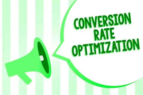 Conceptual hand writing showing Conversion Rate Optimization. Business photo  Stock Illustration