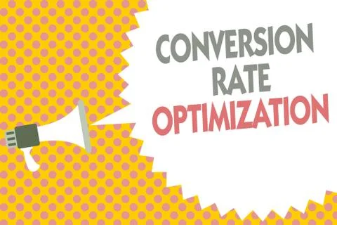 Conceptual hand writing showing Conversion Rate Optimization. Business photo  Stock Illustration