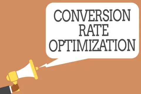 Conceptual hand writing showing Conversion Rate Optimization. Business photo  스톡 일러스트