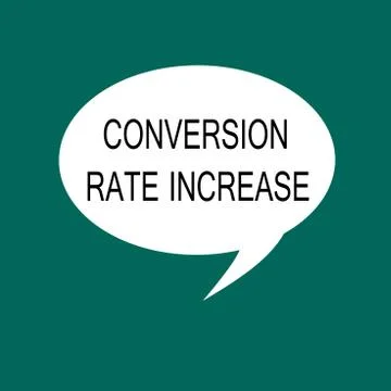 Conceptual hand writing showing Conversion Rate Increase. Business photo show Illustrazione stock