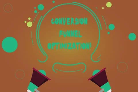 Conceptual hand writing showing Conversion Funnel Optimization. Business photo Stock Illustration