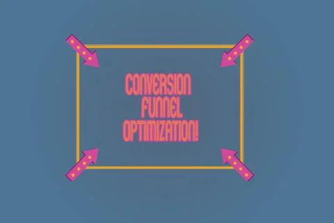 Conceptual hand writing showing Conversion Funnel Optimization. Business photo 스톡 일러스트