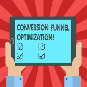 Conceptual hand writing showing Conversion Funnel Optimization. Business photo 스톡 일러스트