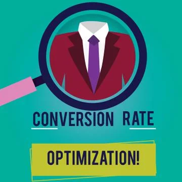 Conceptual hand writing showing Conversion Rate Optimization. Business photo Stock Illustration