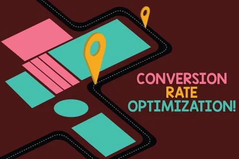Conceptual hand writing showing Conversion Rate Optimization. Business photo Stock Illustration