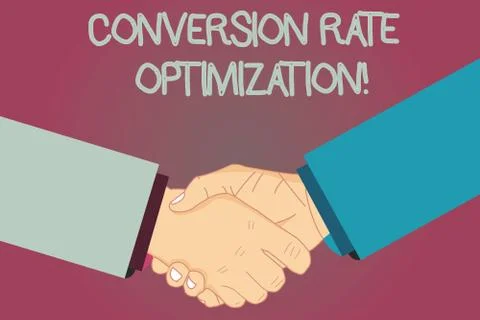 Conceptual hand writing showing Conversion Rate Optimization. Business photo Stock Illustration
