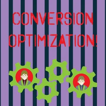 Conceptual hand writing showing Conversion Optimization. Business photo showc Stock Illustration